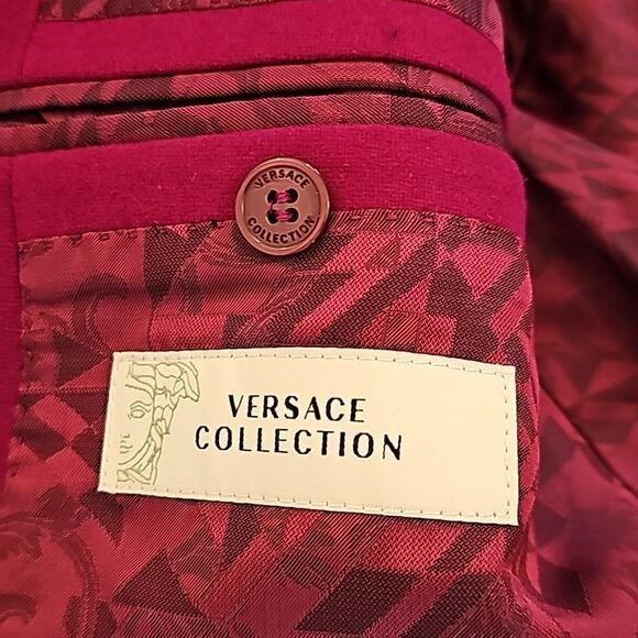Versace Mens Sport Jacket Boyfriend Date Night Light Spring Cocktail Party Sz 52 - Picture 7 of 15